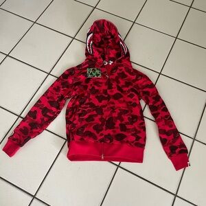 High quality red bape hoodie
